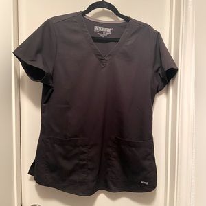 Black Grey’s Anatomy 2 Pocket Scrub Top, size M